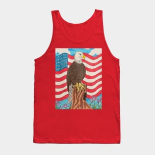 American Eagle with Flag Tank Top